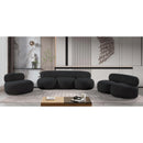 Meridian Venti Black Boucle Fabric Sofa IMAGE 17