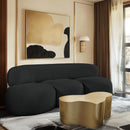 Meridian Venti Black Boucle Fabric Sofa IMAGE 2