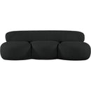 Meridian Venti Black Boucle Fabric Sofa IMAGE 5