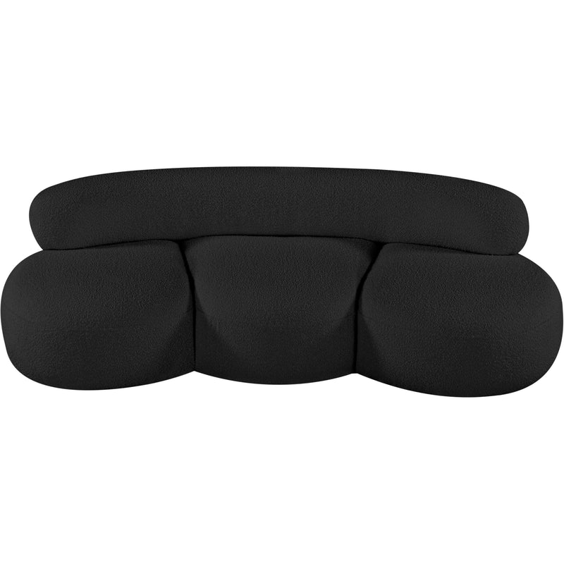 Meridian Venti Black Boucle Fabric Sofa IMAGE 6