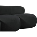Meridian Venti Black Boucle Fabric Sofa IMAGE 9