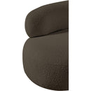 Meridian Venti Brown Boucle Fabric Chair IMAGE 11