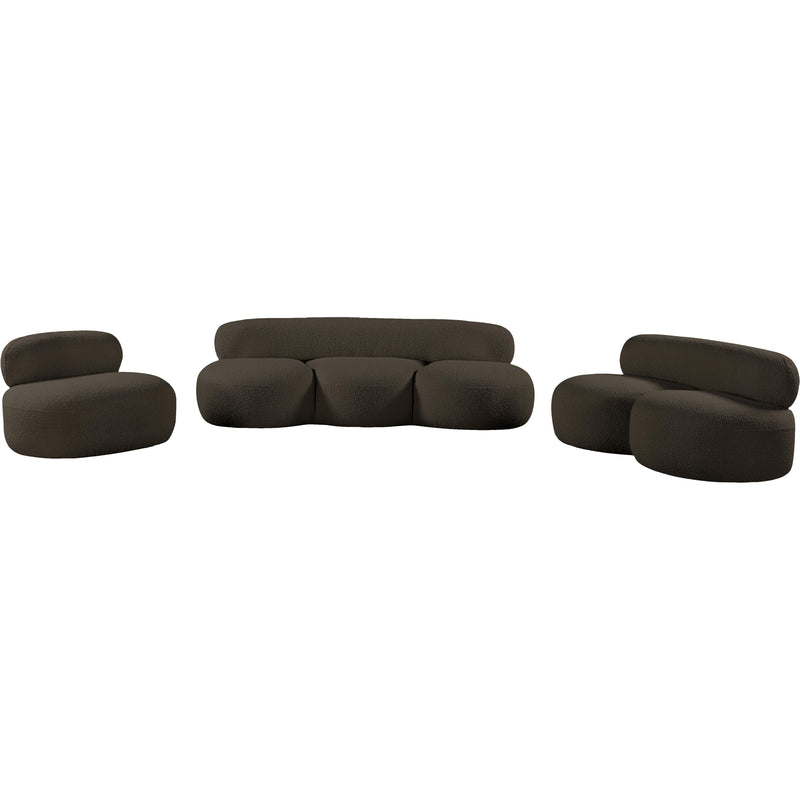 Meridian Venti Brown Boucle Fabric Chair IMAGE 16