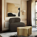 Meridian Venti Brown Boucle Fabric Chair IMAGE 2