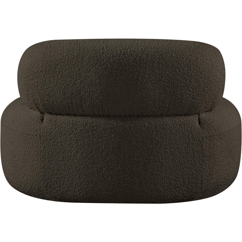 Meridian Venti Brown Boucle Fabric Chair IMAGE 3