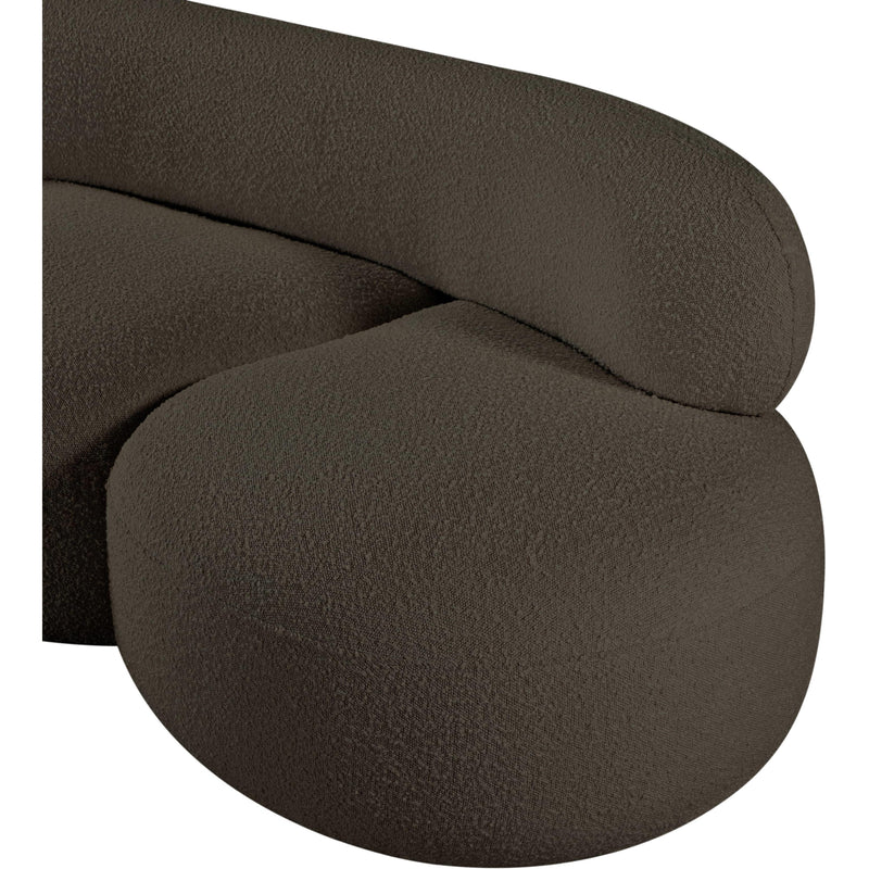 Meridian Venti Brown Boucle Fabric Loveseat IMAGE 12