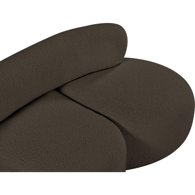 Meridian Venti Brown Boucle Fabric Loveseat IMAGE 14