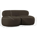 Meridian Venti Brown Boucle Fabric Loveseat IMAGE 19
