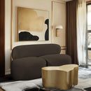 Meridian Venti Brown Boucle Fabric Loveseat IMAGE 2