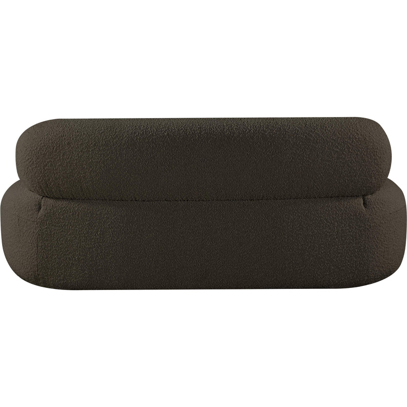 Meridian Venti Brown Boucle Fabric Loveseat IMAGE 3