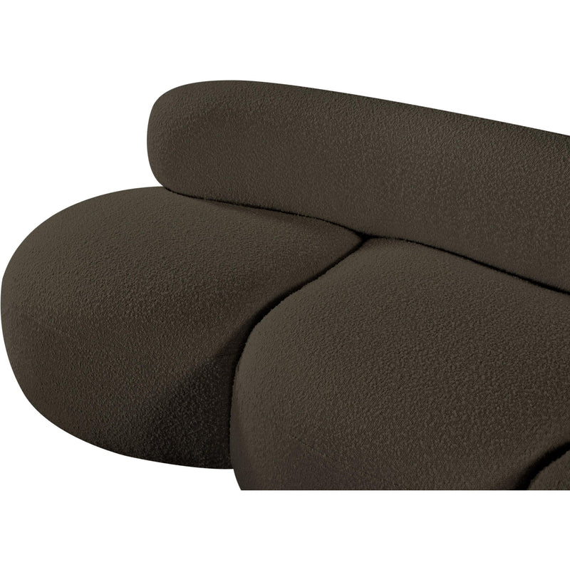 Meridian Venti Brown Boucle Fabric Sofa IMAGE 10
