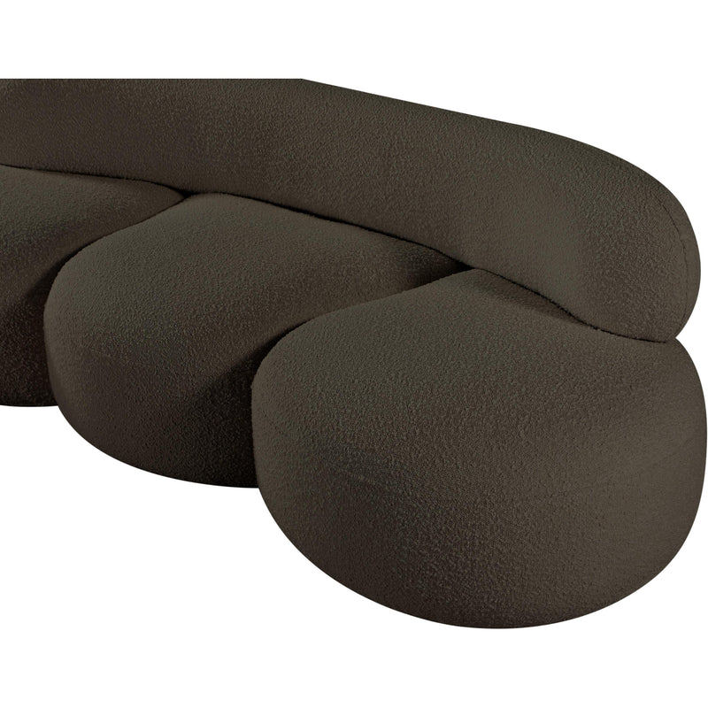 Meridian Venti Brown Boucle Fabric Sofa IMAGE 12