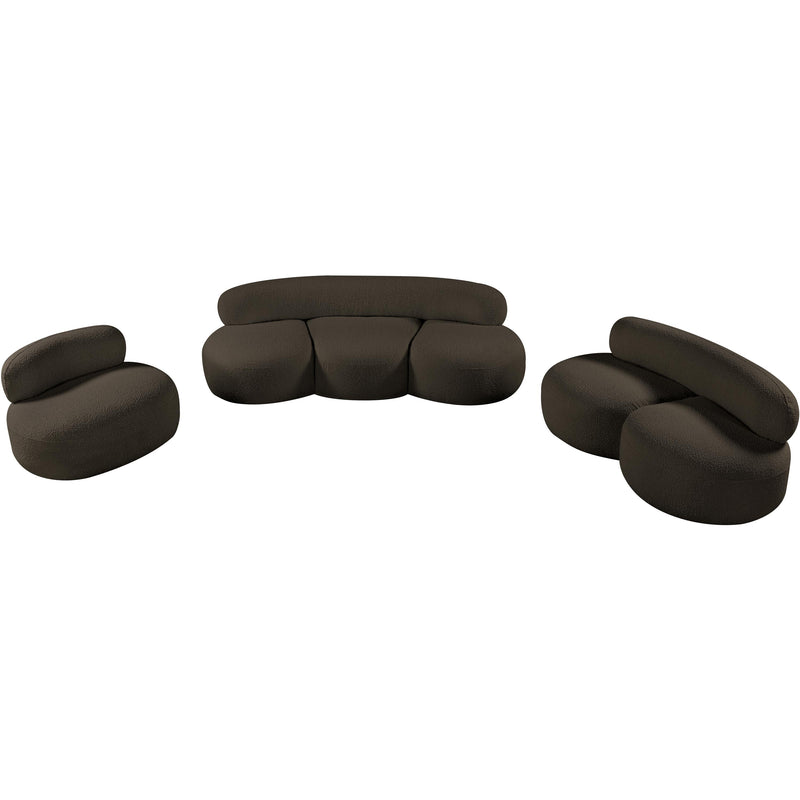 Meridian Venti Brown Boucle Fabric Sofa IMAGE 18