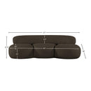 Meridian Venti Brown Boucle Fabric Sofa IMAGE 19
