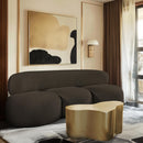 Meridian Venti Brown Boucle Fabric Sofa IMAGE 2