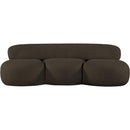 Meridian Venti Brown Boucle Fabric Sofa IMAGE 5