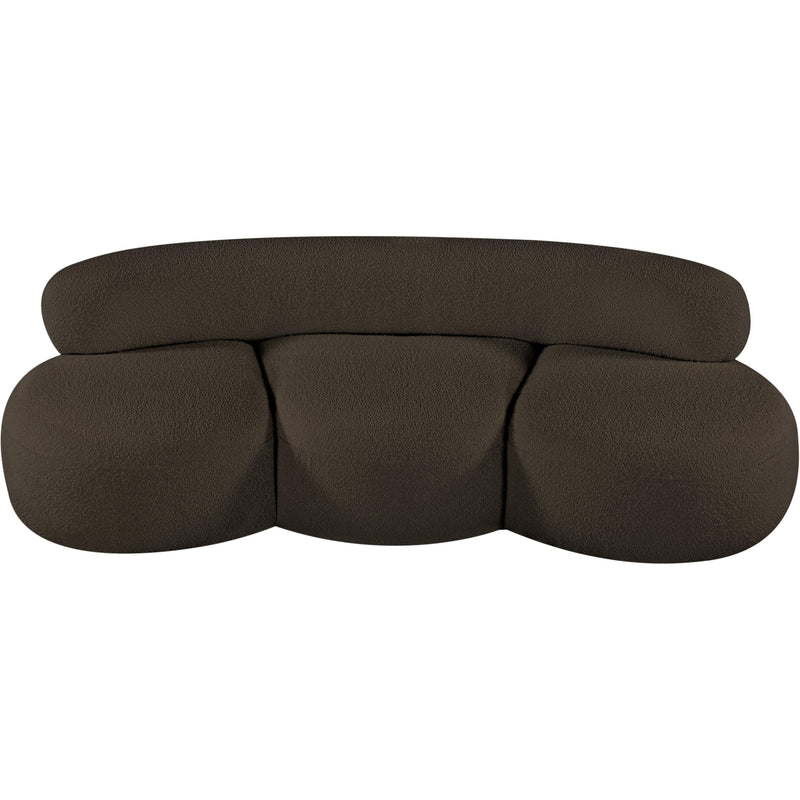 Meridian Venti Brown Boucle Fabric Sofa IMAGE 6