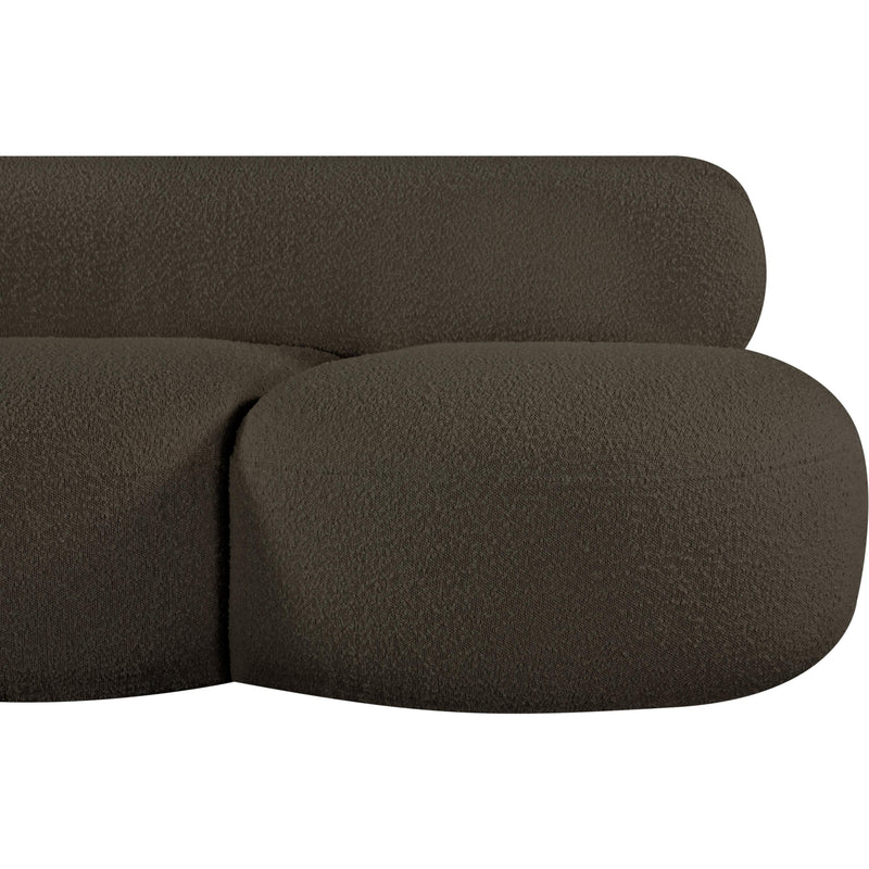 Meridian Venti Brown Boucle Fabric Sofa IMAGE 8