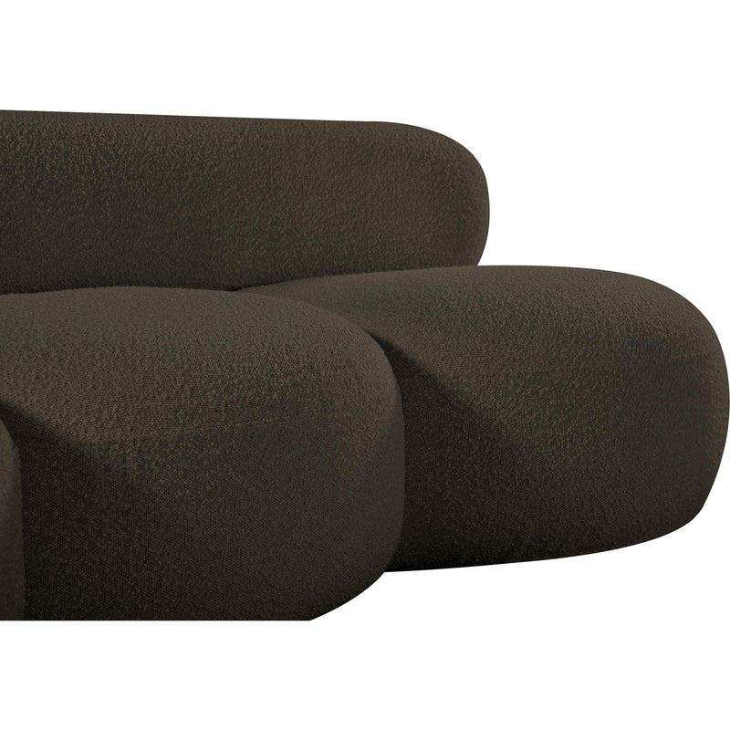 Meridian Venti Brown Boucle Fabric Sofa IMAGE 9