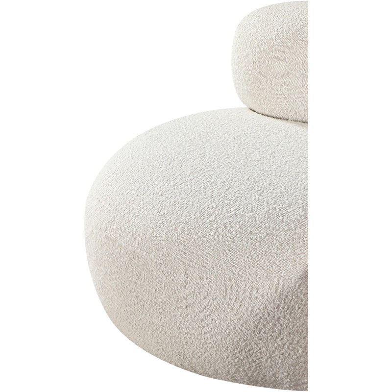 Meridian Venti Cream Boucle Fabric Chair IMAGE 10