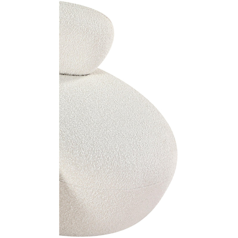 Meridian Venti Cream Boucle Fabric Chair IMAGE 14