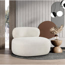 Meridian Venti Cream Boucle Fabric Chair IMAGE 2