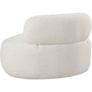 Meridian Venti Cream Boucle Fabric Chair IMAGE 4