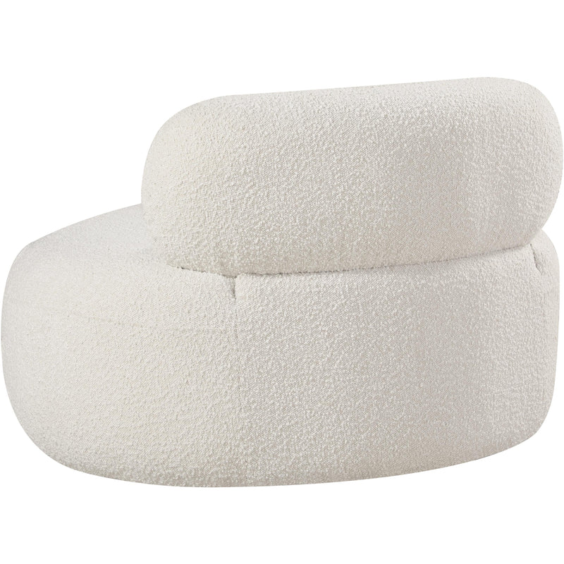 Meridian Venti Cream Boucle Fabric Chair IMAGE 4