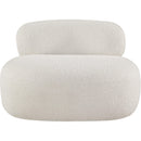 Meridian Venti Cream Boucle Fabric Chair IMAGE 5