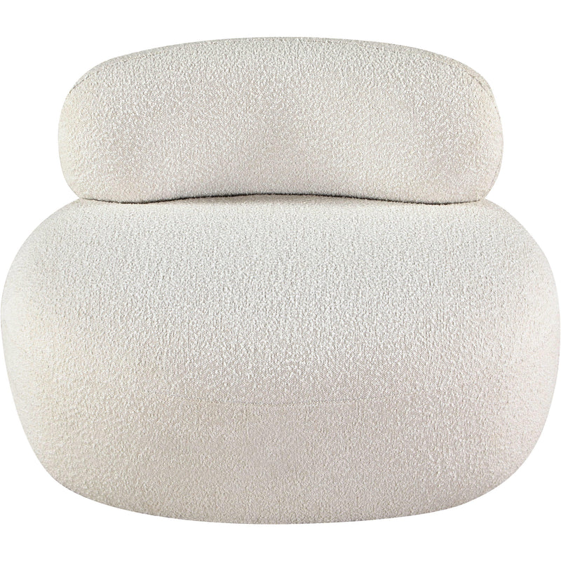 Meridian Venti Cream Boucle Fabric Chair IMAGE 6