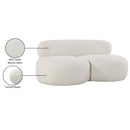 Meridian Venti Cream Boucle Fabric Loveseat IMAGE 20