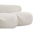 Meridian Venti Cream Boucle Fabric Loveseat IMAGE 9