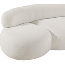 Meridian Venti Cream Boucle Fabric Sofa IMAGE 11