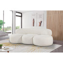 Meridian Venti Cream Boucle Fabric Sofa IMAGE 2