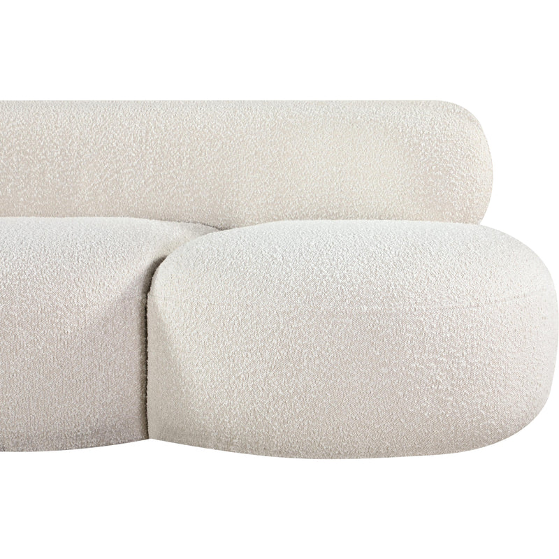 Meridian Venti Cream Boucle Fabric Sofa IMAGE 8