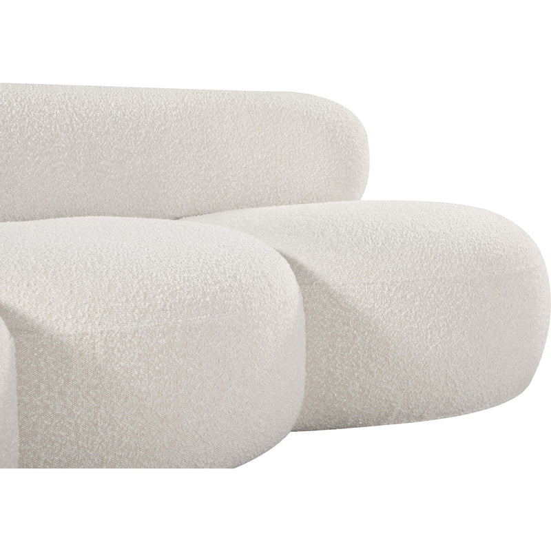 Meridian Venti Cream Boucle Fabric Sofa IMAGE 9