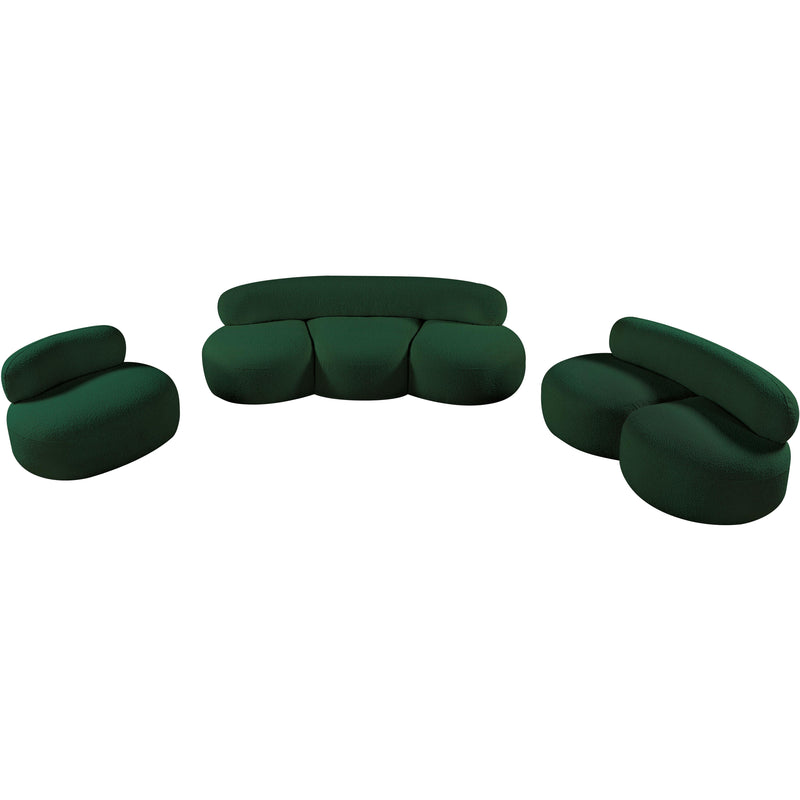 Meridian Venti Green Boucle Fabric Chair IMAGE 18