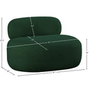 Meridian Venti Green Boucle Fabric Chair IMAGE 19