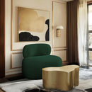 Meridian Venti Green Boucle Fabric Chair IMAGE 2