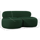 Meridian Venti Green Boucle Fabric Loveseat IMAGE 19