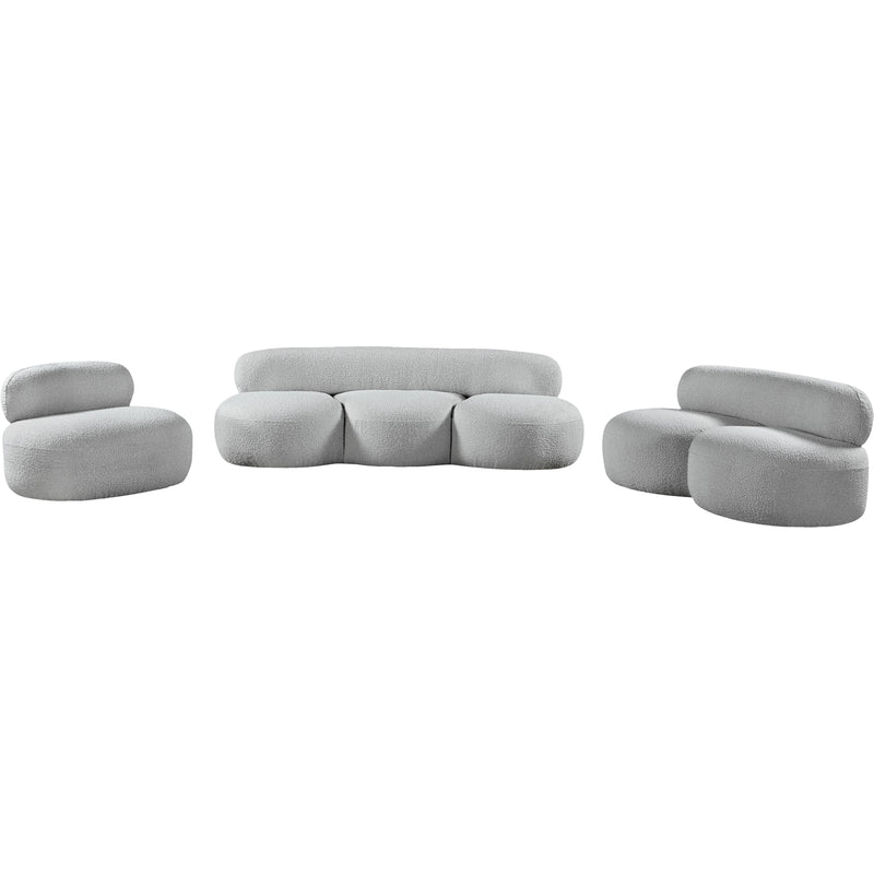 Meridian Venti Grey Boucle Fabric Chair IMAGE 16