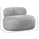 Meridian Venti Grey Boucle Fabric Chair IMAGE 19