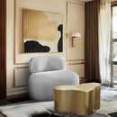 Meridian Venti Grey Boucle Fabric Chair IMAGE 2