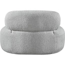 Meridian Venti Grey Boucle Fabric Chair IMAGE 3