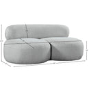 Meridian Venti Grey Boucle Fabric Loveseat IMAGE 19