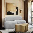 Meridian Venti Grey Boucle Fabric Loveseat IMAGE 2