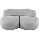 Meridian Venti Grey Boucle Fabric Loveseat IMAGE 6