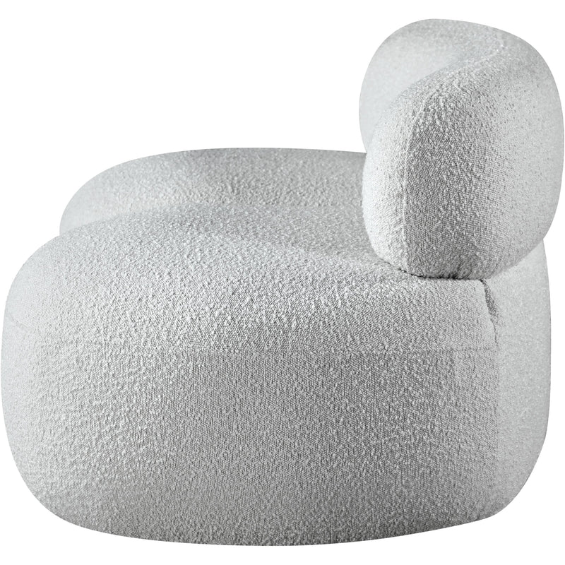 Meridian Venti Grey Boucle Fabric Loveseat IMAGE 7