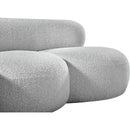 Meridian Venti Grey Boucle Fabric Loveseat IMAGE 9