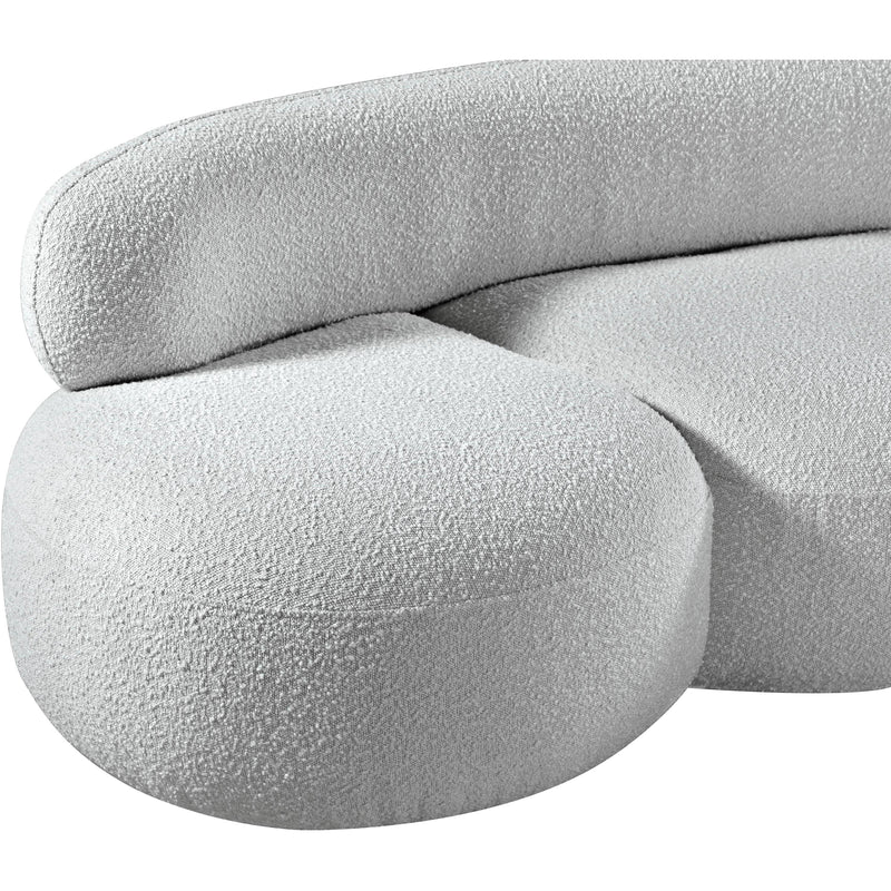 Meridian Venti Grey Boucle Fabric Sofa IMAGE 11